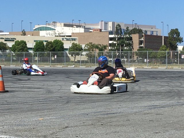 Jonny in go-kart 